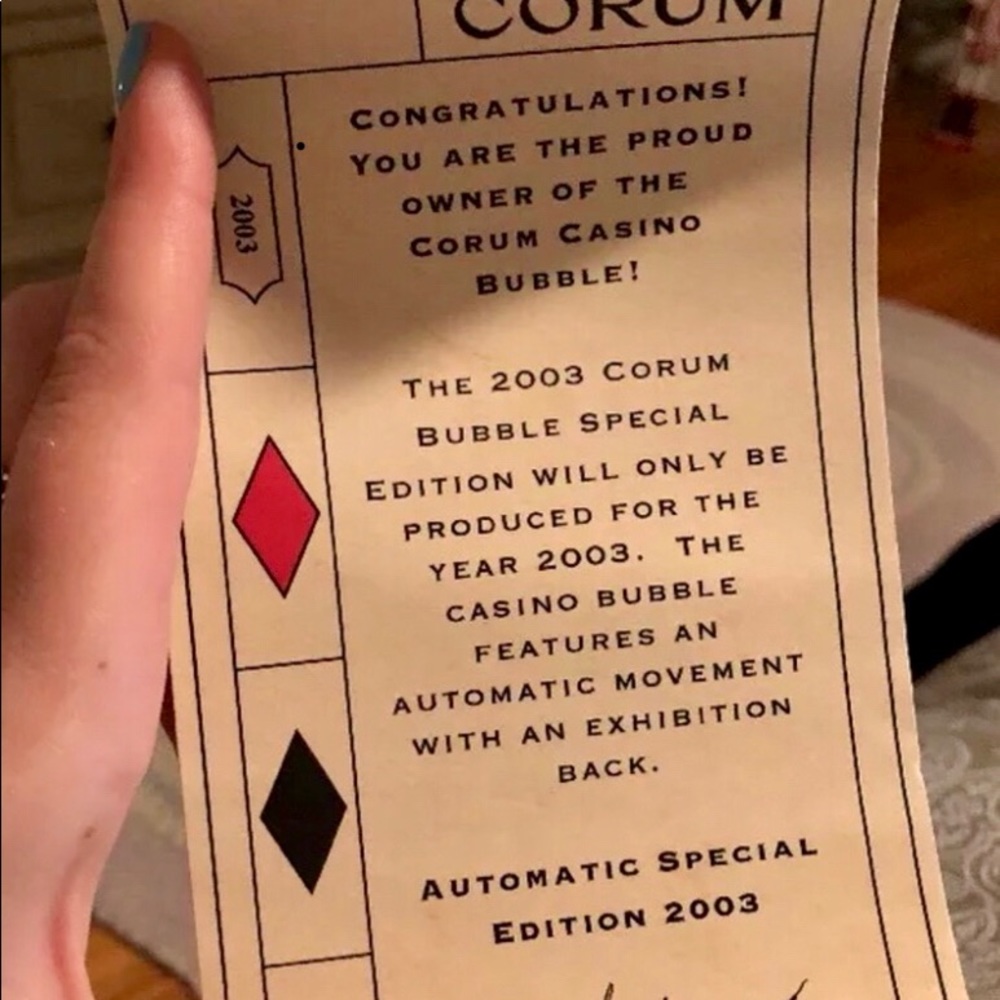 Limited addition Corum Casino bubble watch - Picture 5 of 7